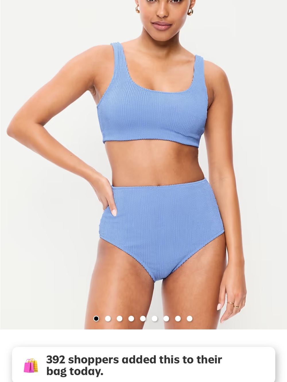 NWT Old Navy Crinkle Bikini High Waisted Bathing Suit